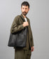 MR.OLIVE E.O.I / WATER PROOF WASHABLE LEATHER / GUSSET POCKET TOTE BAG ミスターオリーブ イーオーアイ/ウォータープルーフウォッシャブルレザー/ガゼットポケットトートバッグ